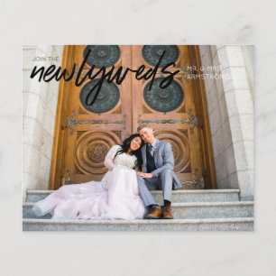 Budget Newlyweds Horiz 3B Foto Hochzeitsempfang Flyer