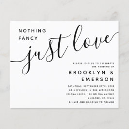 Budget Nichts Extravagant nur Liebe Hochzeit Einla