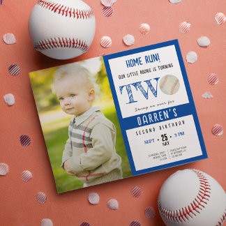 Budget Niedlich Baseball Foto Boy 2. Geburtstag Ei