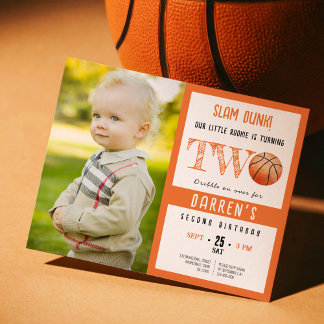 Budget Niedlich Basketball Foto 2. Geburtstag Einl