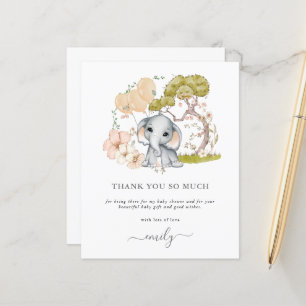 Budget Niedlich Elephant Baby Dusche Vielen Dank