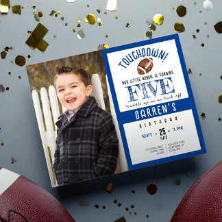 Budget Niedlich Football Foto Boy Geburtstag Einla