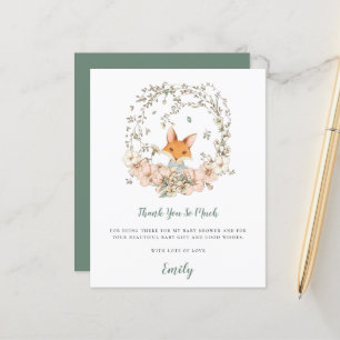 Budget Niedlich Fox Sage Baby Dusche Vielen Dank