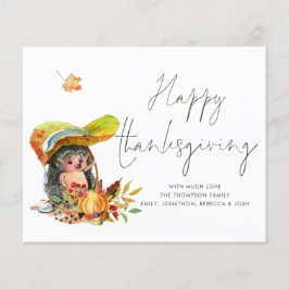 Budget Niedlicher Igel Script Happy Thanksgiving