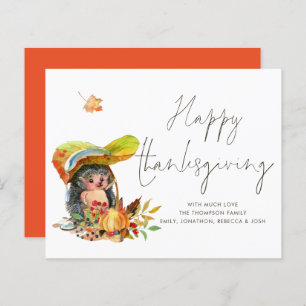 Budget Niedlicher Igel Script Happy Thanksgiving