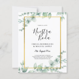 BUDGET NUESTRA BODA Eucalyptus GOLD QR CODE Flye