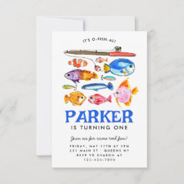 Budget O-Fish-al Reel Fun Fish Fish Birthday Mitteilungskarte