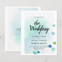 BUDGET Ocean Sea Glass Ombre Aquamarin Blue Weddin