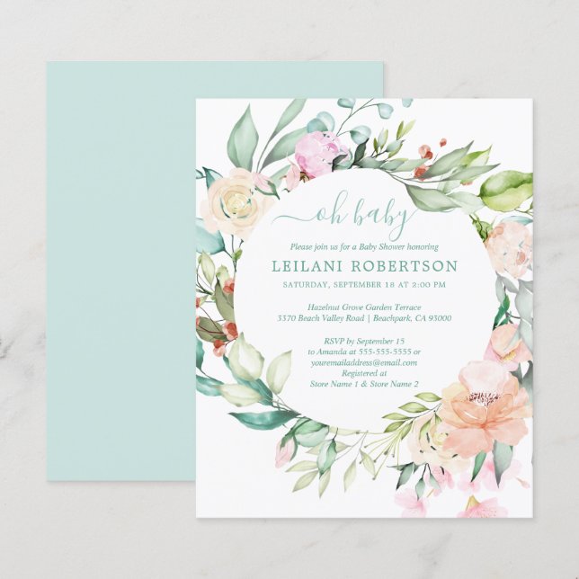 Budget Oh Baby Blumendusche (Vorne/Hinten)