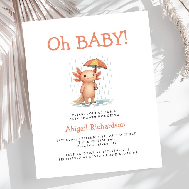 Budget Oh Baby Cute Axolotl Baby Shower (Von Creator hochgeladen)