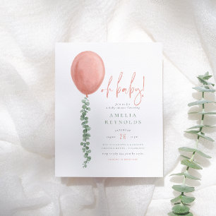 Budget Oh Baby Eucalyptus Balloon Baby Girl Dusche