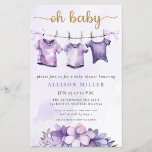 Budget Oh Baby Lila Clothesline Babydusche