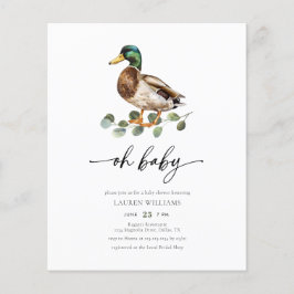 Budget Oh Baby Mallard Duck Babydusche Einladung