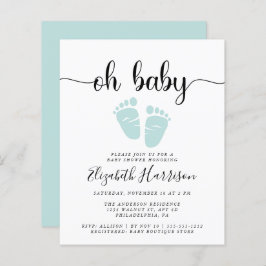 Budget Oh Baby Mint Green Dusche Einladung