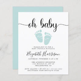 Budget Oh Baby Mint Green Sprinkle Einladung