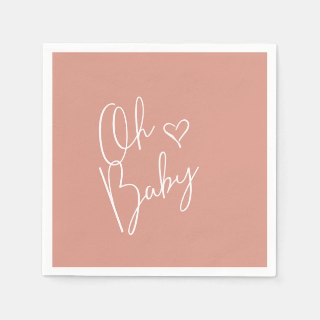 Budget Oh Baby Pink Babydusche Serviette (Vorderseite)