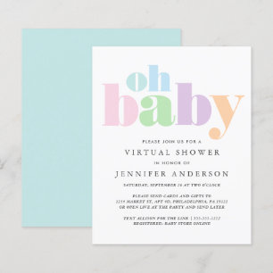 Budget Oh Baby Virtual Baby Dusche Einladung