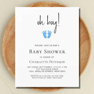 Budget Oh Boy Boy's Baby Shower Einladung