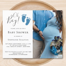 Budget Oh Boy Feet Foto Kinderdusche Einladung