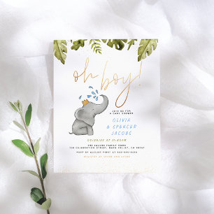 Budget Oh Junge! Elephant Yellow & Blue Baby Dusch