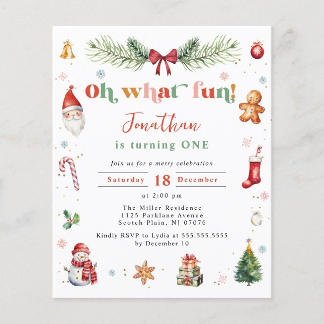 Budget Oh, was Spaß 1. Weihnachtsfest farbenfroh G (Vorderseite)