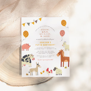 Budget Oink Baa Quack Farm Animals Birthday Party