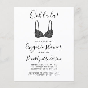 BUDGET Ooh La Lingerie Dusche Einladung