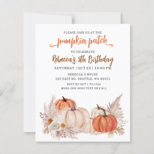 Budget Orange Kürbis-Patch Herbst-Geburtstags-Einl