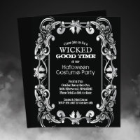Budget Ornate Border Halloween-Party-Einladung