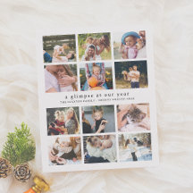 Budget Our Year Minimalist 12 Photo Christmas