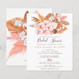 Budget Pampas Blush Bridal Dusche Einladung