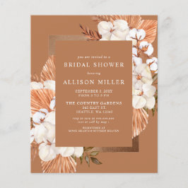 Budget Pampas Cotton Bridal Dusche Einladung