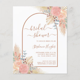 Budget Pampas Eucalyptus Bridal Dusche Einladung