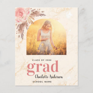 Budget Pampas Gras Blush Abschluss danke