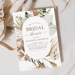 Budget Pampas Gras Boho Tropical Brautparty Fl Flyer