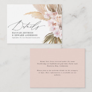 Budget Pampas Gras rustikale Hochzeit RSVP Mitteilungskarte