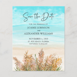 Budget Pampas Grass Beach Hochzeit Save the Date