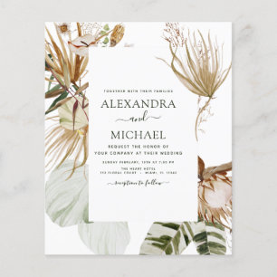 Budget Pampas Grass Bohemisch Boho Tropical Weddin Flyer