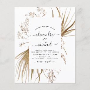 Budget Pampas Grass Bohemisch Boho Wedding Flyer