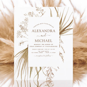 Budget Pampas Grass Bohemisch Boho Wedding Flyer