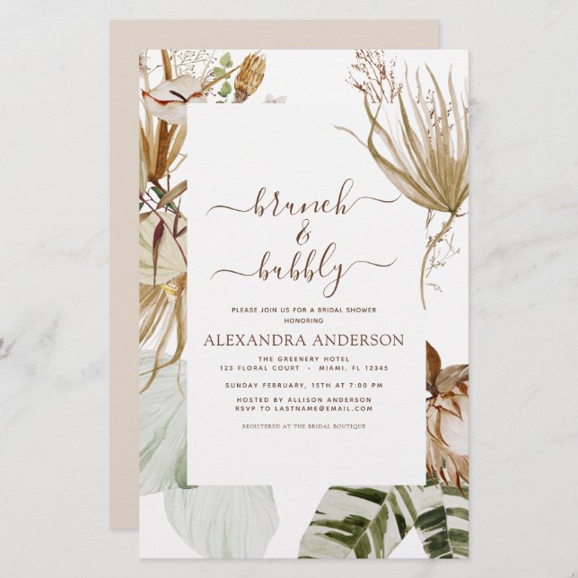 Budget Pampas Grass Boho Brunch & Bubbly (Vorne/Hinten)