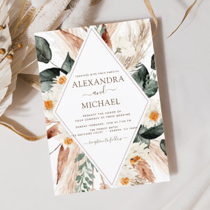 Budget Pampas Grass Boho Eukalyptus Wedding