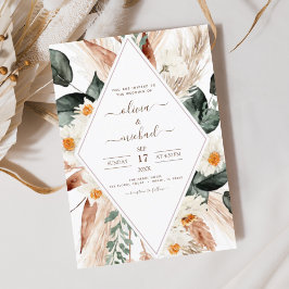 Budget Pampas Grass Boho Eukalyptus Wedding Flyer
