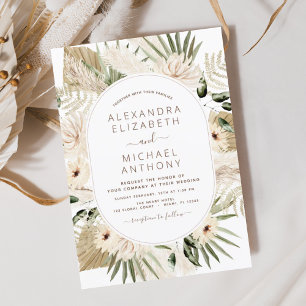 Budget Pampas Grass Boho Eukalyptus Wedding Flyer
