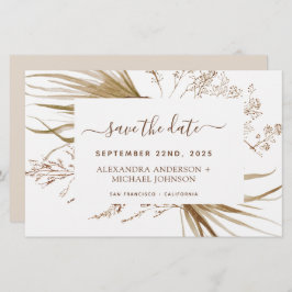 Budget Pampas Grass Boho Save the Date