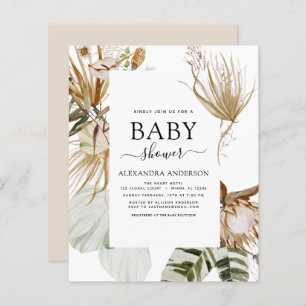 Budget Pampas Grass Boho Tropical Baby Dusche
