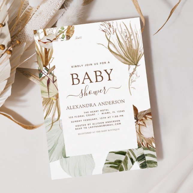 Budget Pampas Grass Boho Tropical Baby Dusche (Von Creator hochgeladen)