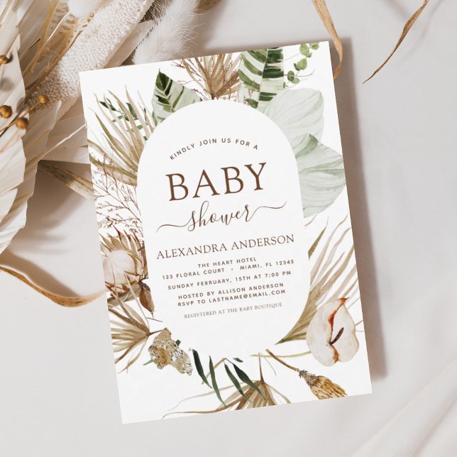 Budget Pampas Grass Boho Tropical Baby Dusche (Von Creator hochgeladen)