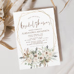 Budget Pampas Grass Brautparty Boho Einladung Flyer<br><div class="desc">Budget Chic und Modern Pampas Grass und Eucalyptus Gold Foil Geometric Floral Blume Boho Bohemisch Botanische Grüne Watercolor Rahmen Brautparty Herbst,  Winter,  Frühling oder Sommer Hochzeiten Einladungen - beinhaltet schöne und elegante Schrift Typografie für die besondere Braut zu sein Hochzeitstag Feier.</div>