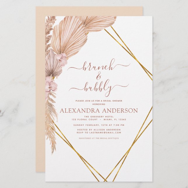 Budget Pampas Grass Brunch Bubbly Boho (Vorne/Hinten)